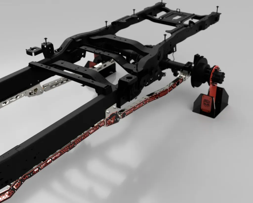 FC3 Suspension System 2023 - Current Super Dutys (F250/F350 SRW CCSB, Raw (Just Steel), Standard w/Jolt Skull Logos, Standard (Powder Coated Steel))